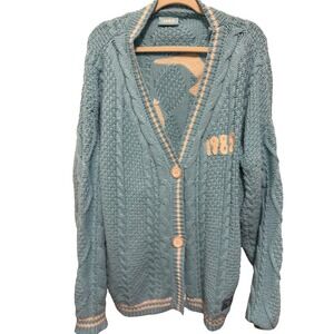 Taylor Swift 1989 Taylor's Version Cardigan Light Blue Seagull Knit XL/2XL